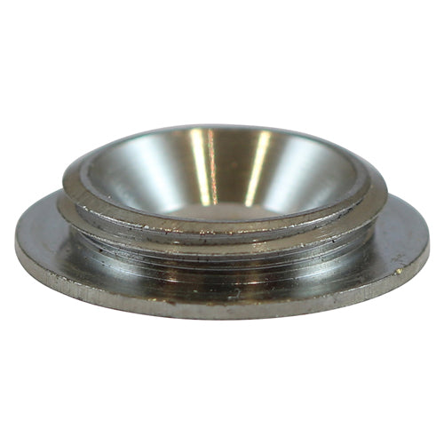 Threaded Screw Cap SAT Chrome - 12mm | TIMpac of 4