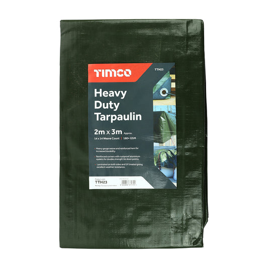 Timco Tarpaulin - Heavy Duty - 2 x 3m