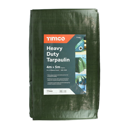 Timco Tarpaulin - Heavy Duty - 4 x 5m