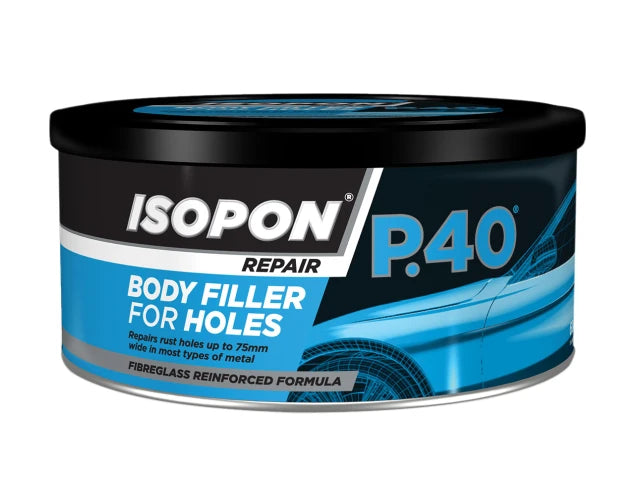 Isopon P40 Glass Fibre Repair Body Filler Tin 600ml Isopon