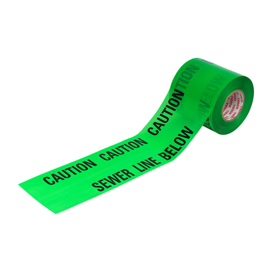 Underground Tape - Sewer Pipe - Length metre 365 - Width mm 150 - Colour Green