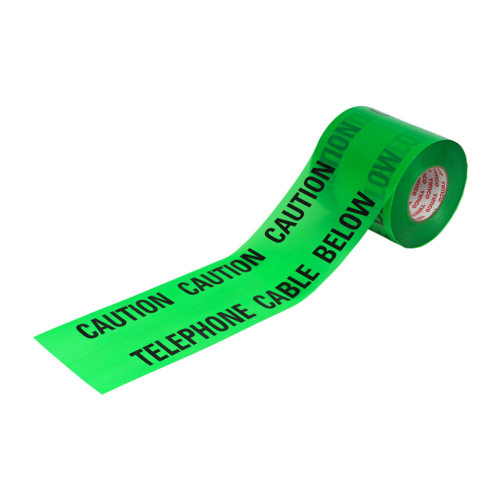 Underground Tape - Telephone Cable - Length metre 365 - Width mm 150 - Colour Green