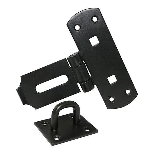 Heavy Vertical Hasp-Staple BLK - 6" | TIMbag