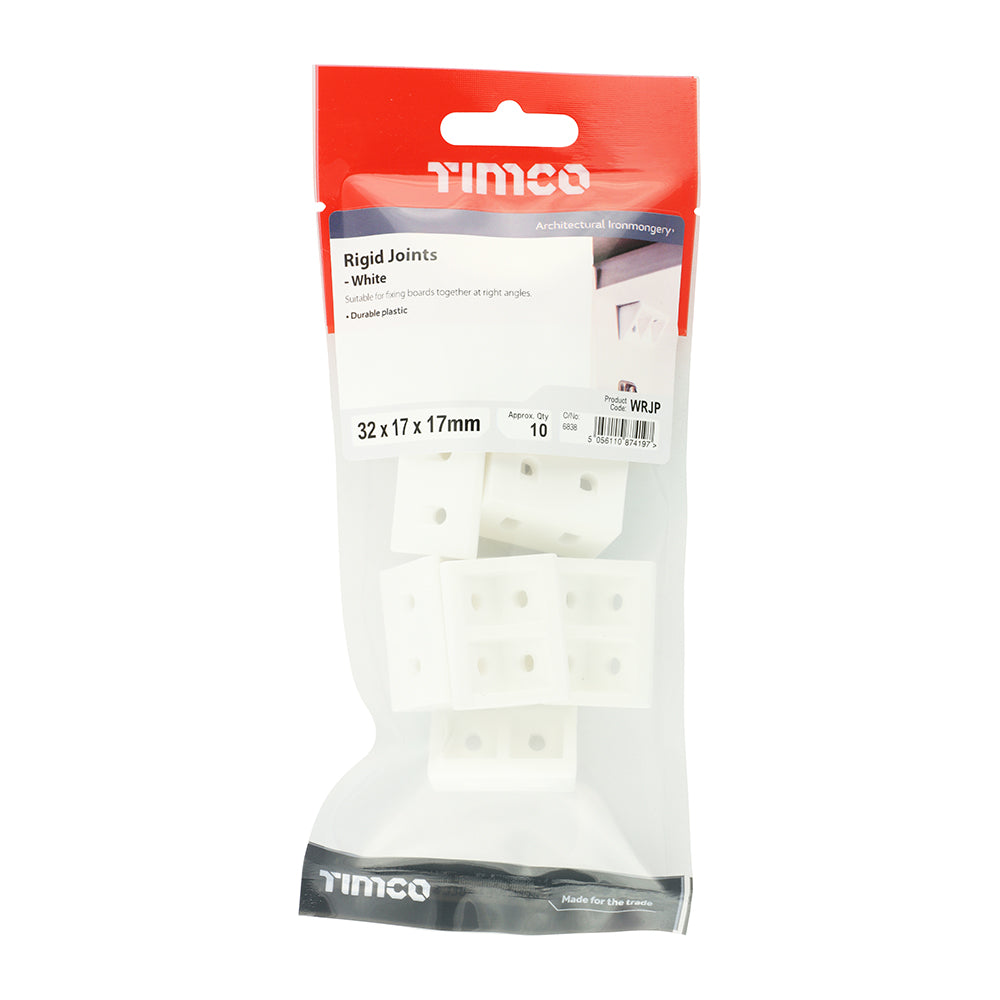 Rigid Joints - White - 32 x 17 x 17 | TIMpac of 10