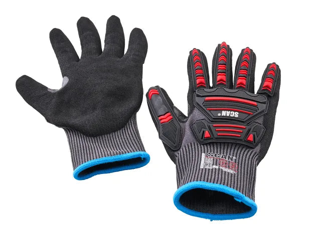 Scan Impact Cut Resistant Gloves with Clip - Large Scan