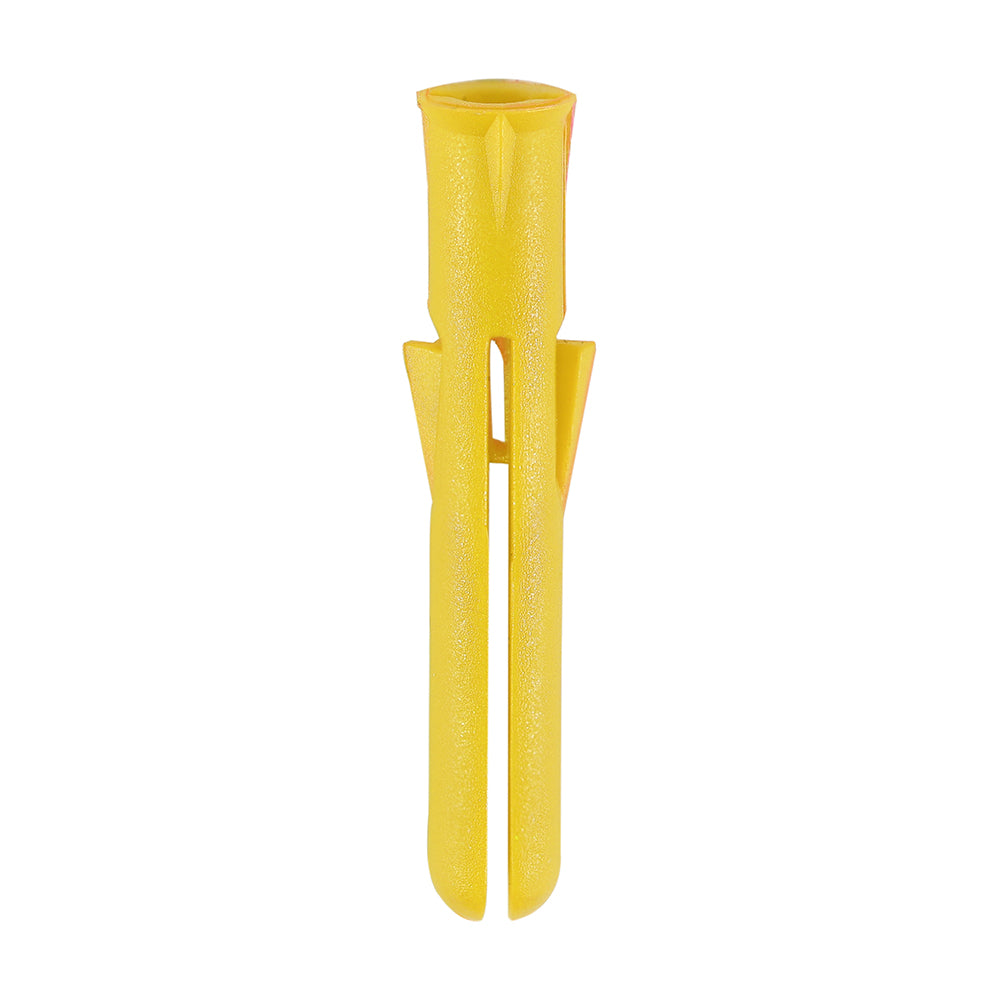 Premium Plastic Plugs - Yellow - 25mm | Bag of 1000