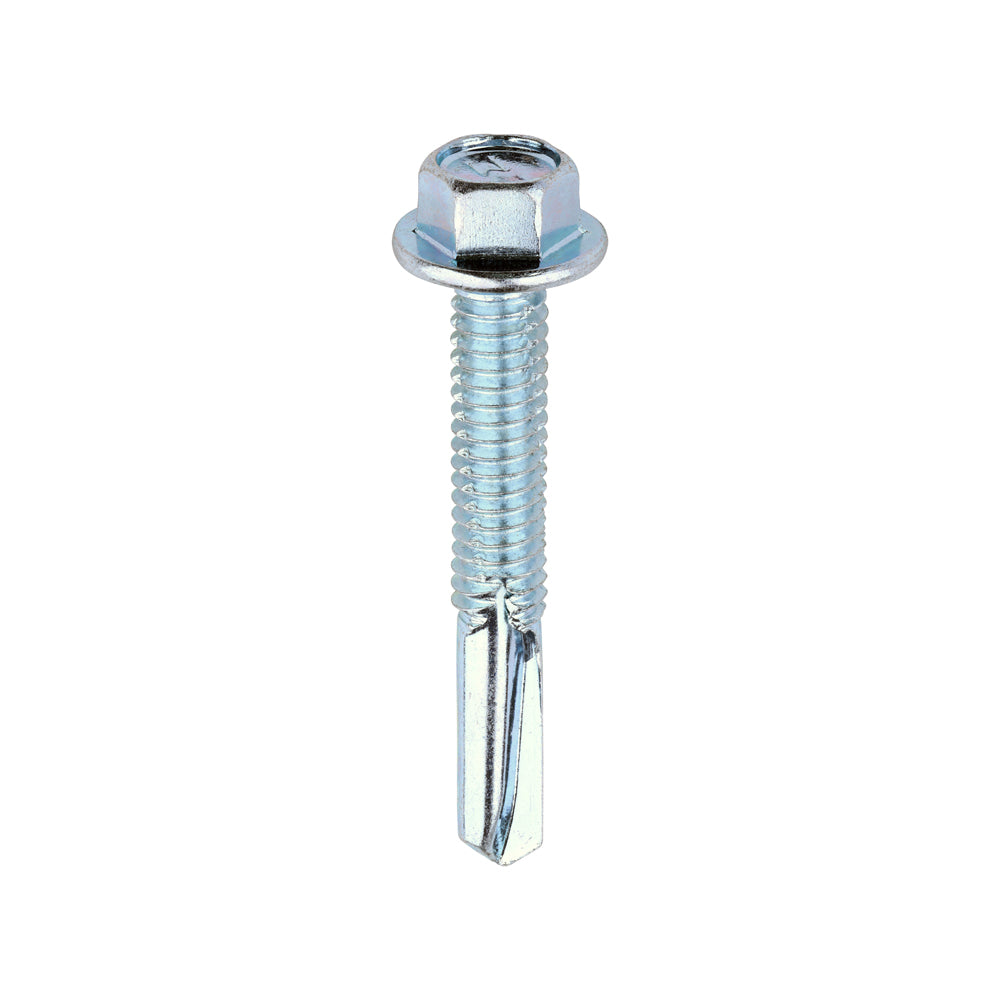 Hex Screw S/DRILL No5 Zinc - 5.5 x 38 | Box of 100