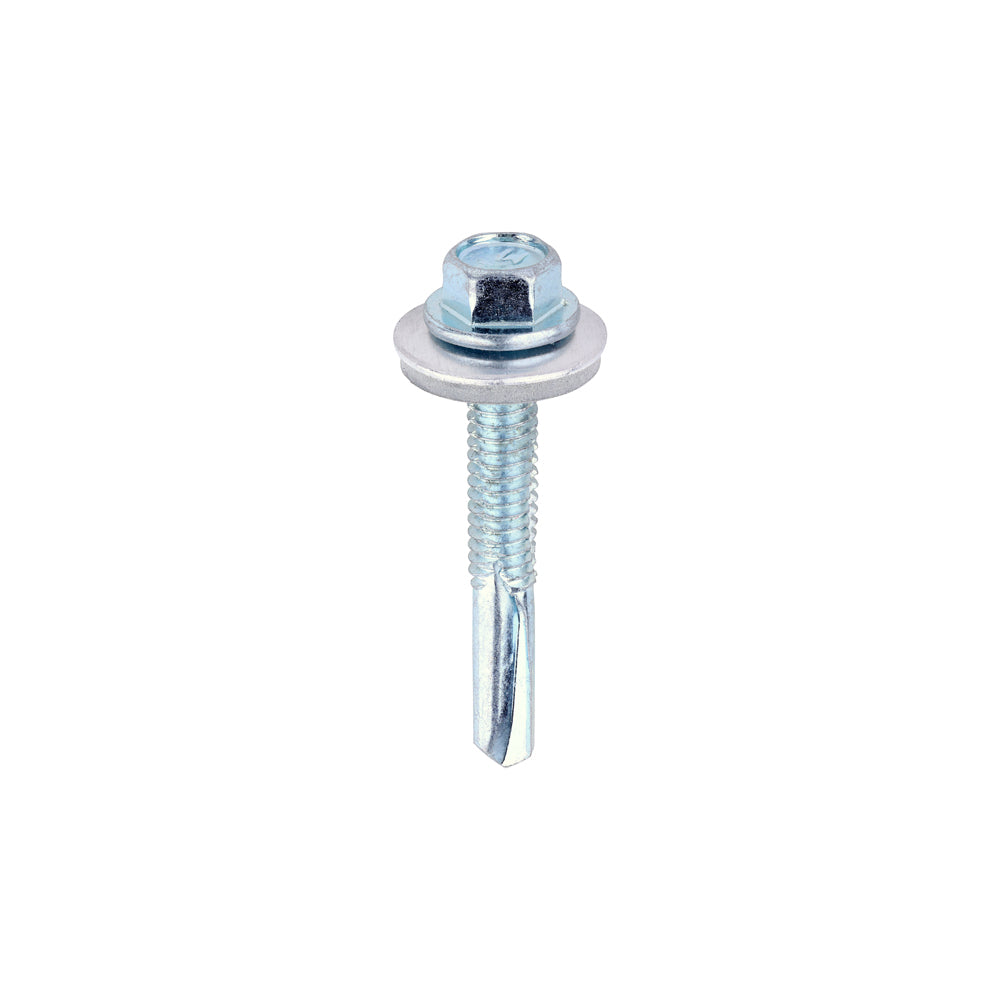 Hex Screw W16 S/DRILL No5 Zinc - 5.5 x 38 | Box of 100