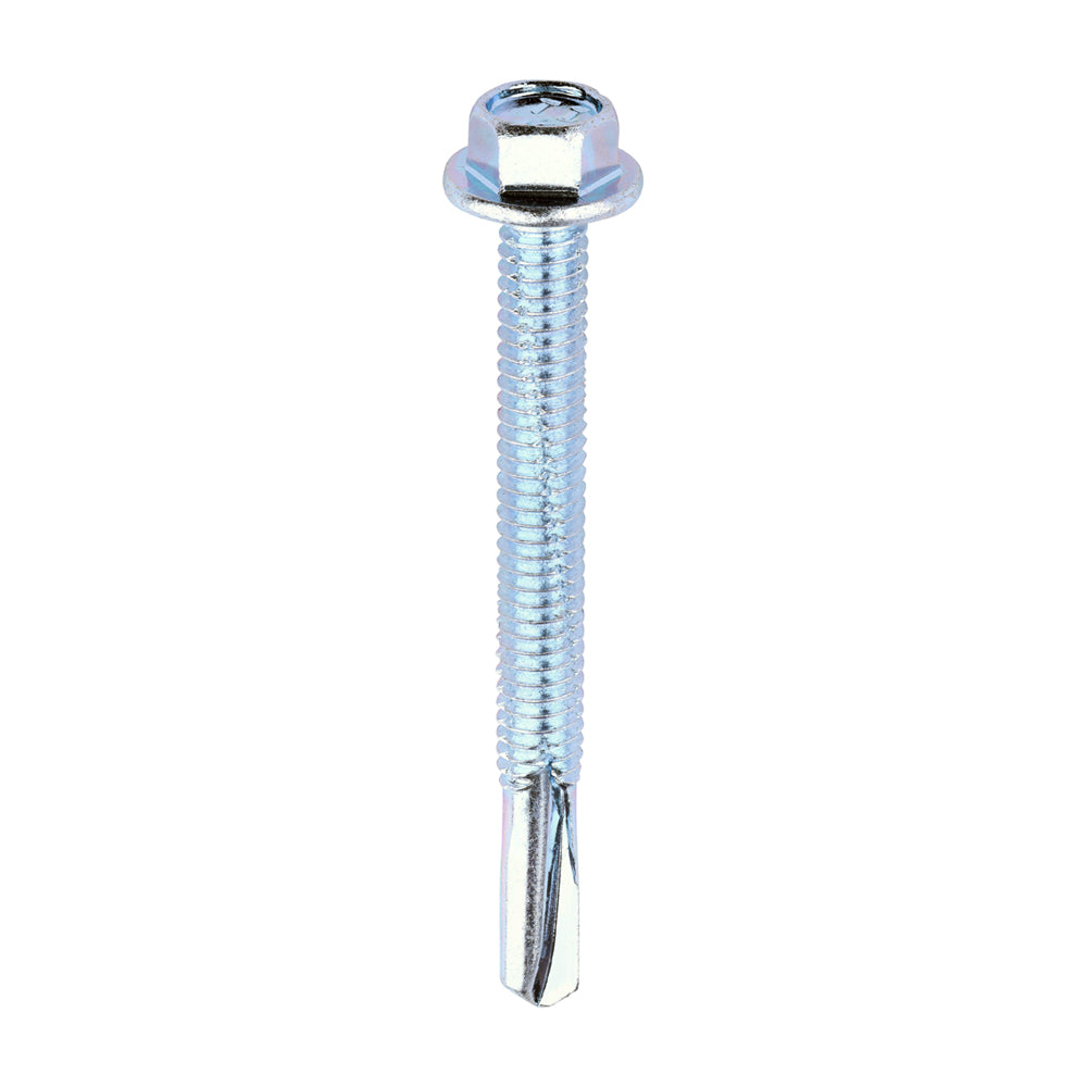 Hex Screw S/DRILL No5 Zinc - 5.5 x 55 | Box of 100