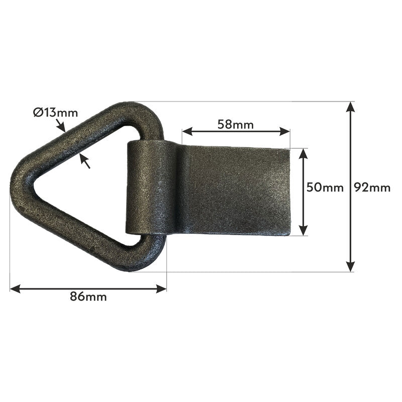 Ring Lashing Weld On 50 x 11mm HD Flat