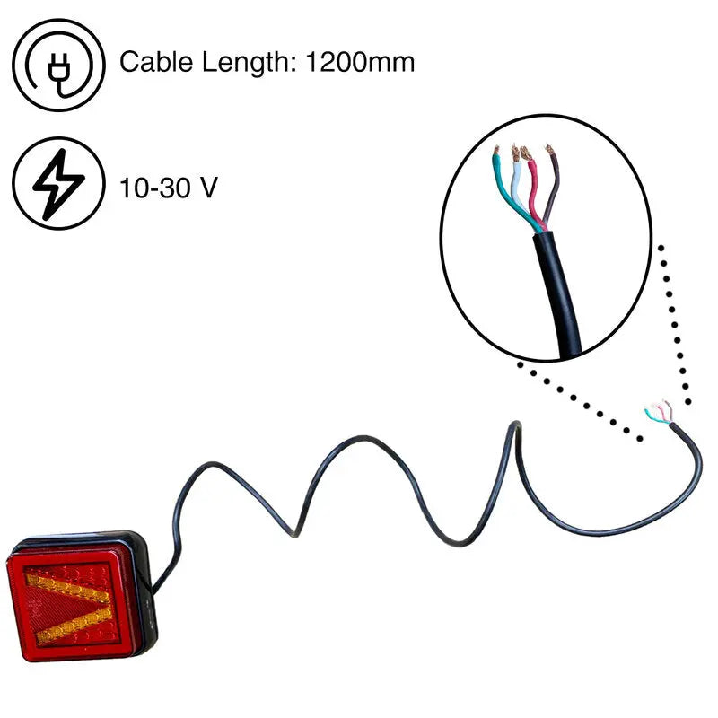 Lamp Tail 3 in 1 LED Neon 10-30V PAIR