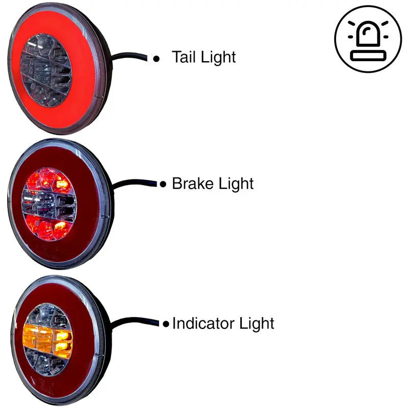 Lamp Rear Trailer LED Hamburger 12-24V GLO TRAC