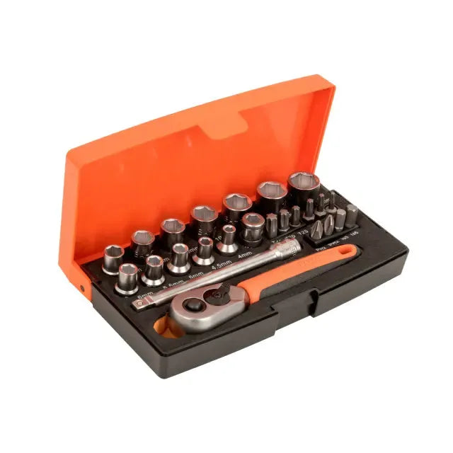 Bahco 1/4in Drive Socket Set, 25 Piece Bahco