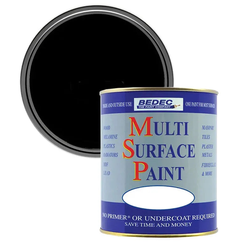 Bedec Multi Surface Paint (MSP) - Black - Satin - 2.5L Bedec