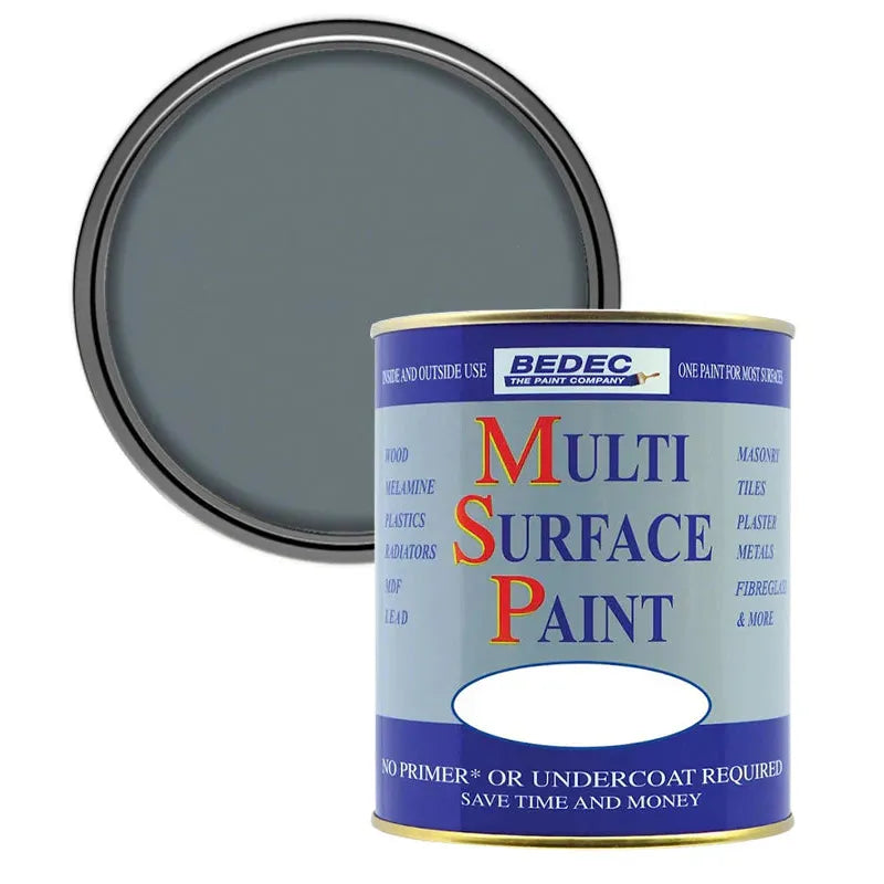 Bedec Multi Surface Paint (MSP) - Dark Grey - Satin - 2.5L Bedec