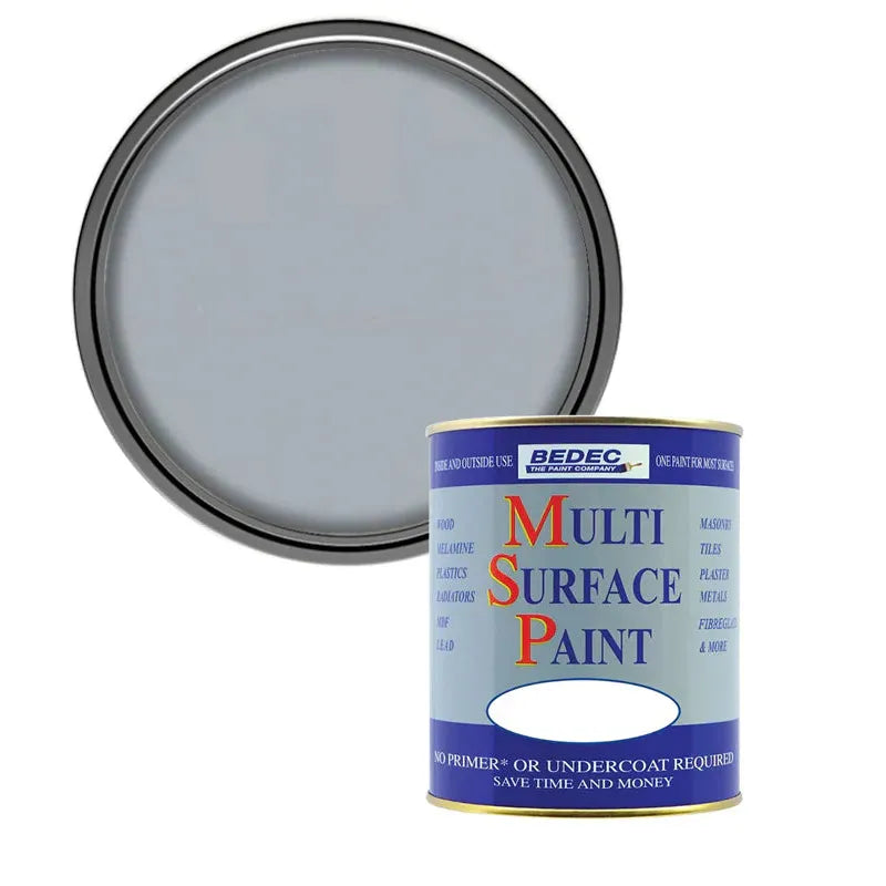 Bedec Multi Surface Paint (MSP) - Light Grey - Satin - 750ml Bedec
