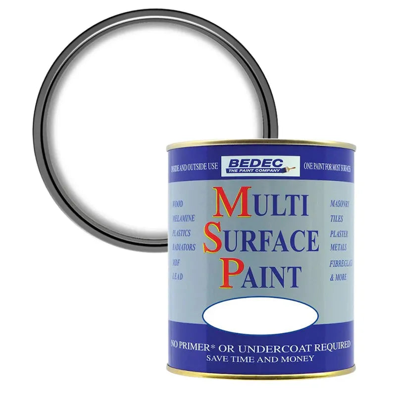 Bedec Multi Surface Paint (MSP) - White - Satin - 2.5L Bedec