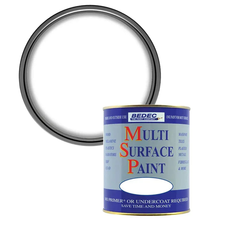 Bedec Multi Surface Paint (MSP) - White - Satin - 750ml Bedec