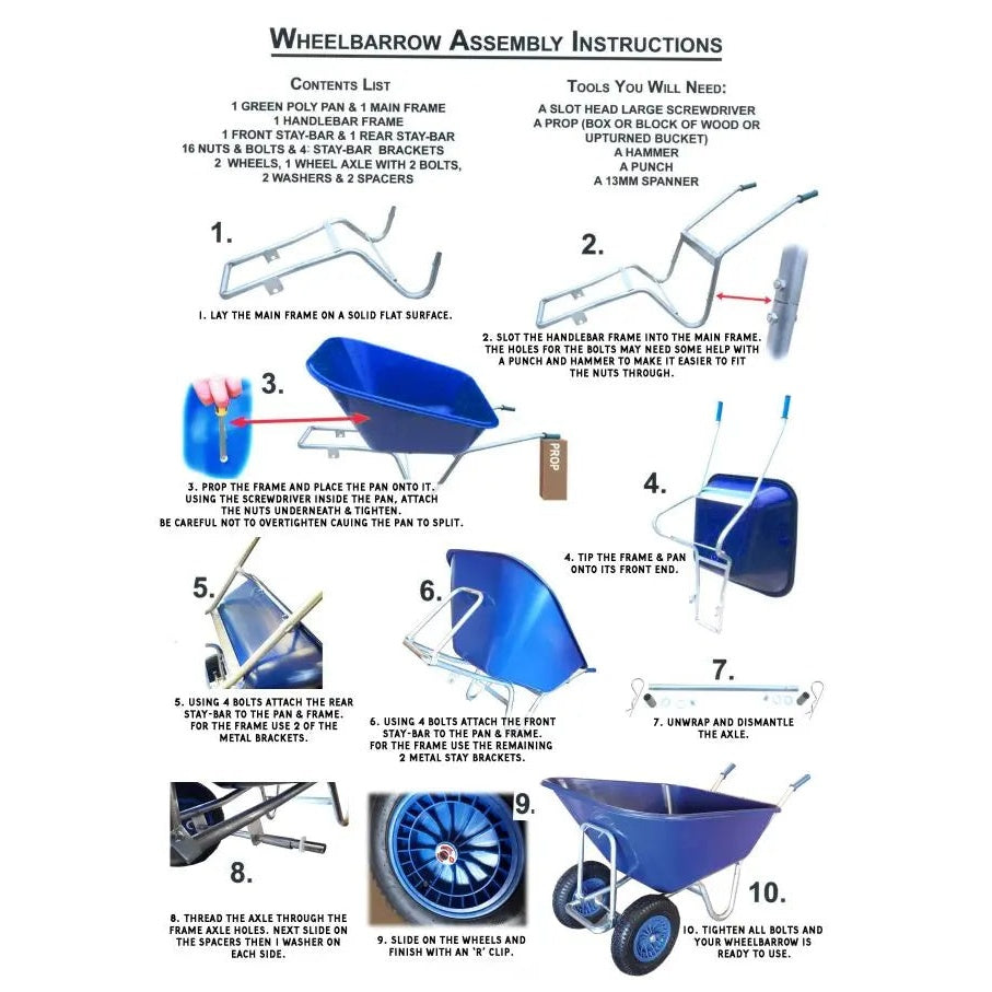 Big Blue 280L Twin Wheelbarrow TMA