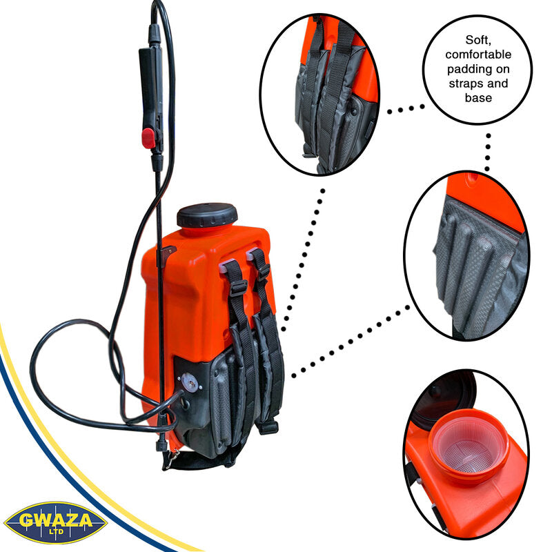 Gwaza Sprayer Battery Operated + Lance 16L Rechargeable