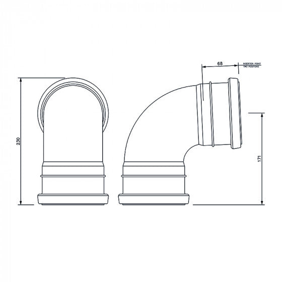 FloPlast 110mm Double Socket Bend 87.5*