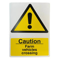 Caution Farm Vehicles Crossing Sign 400 x 300mm