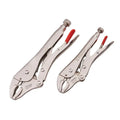 Crescent Curved Jaw Locking Pliers with Wire Cutter Set, 2 Piece Crescent