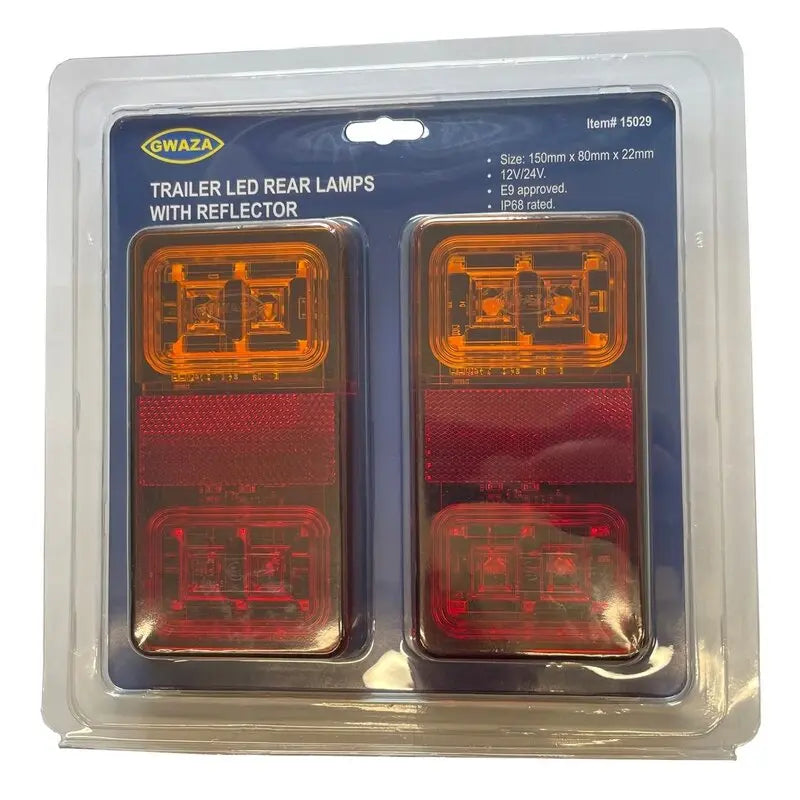 Lamp Rear Trailer 3 in 1 LED 12V/24V Pair
