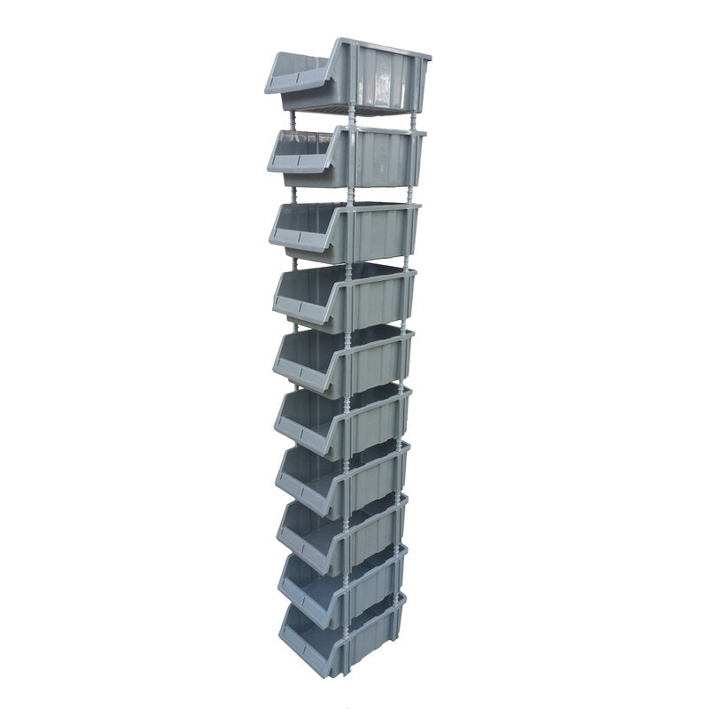 Stackable Grey Bin D 402mm x W 253mm x H 150mm Gwaza