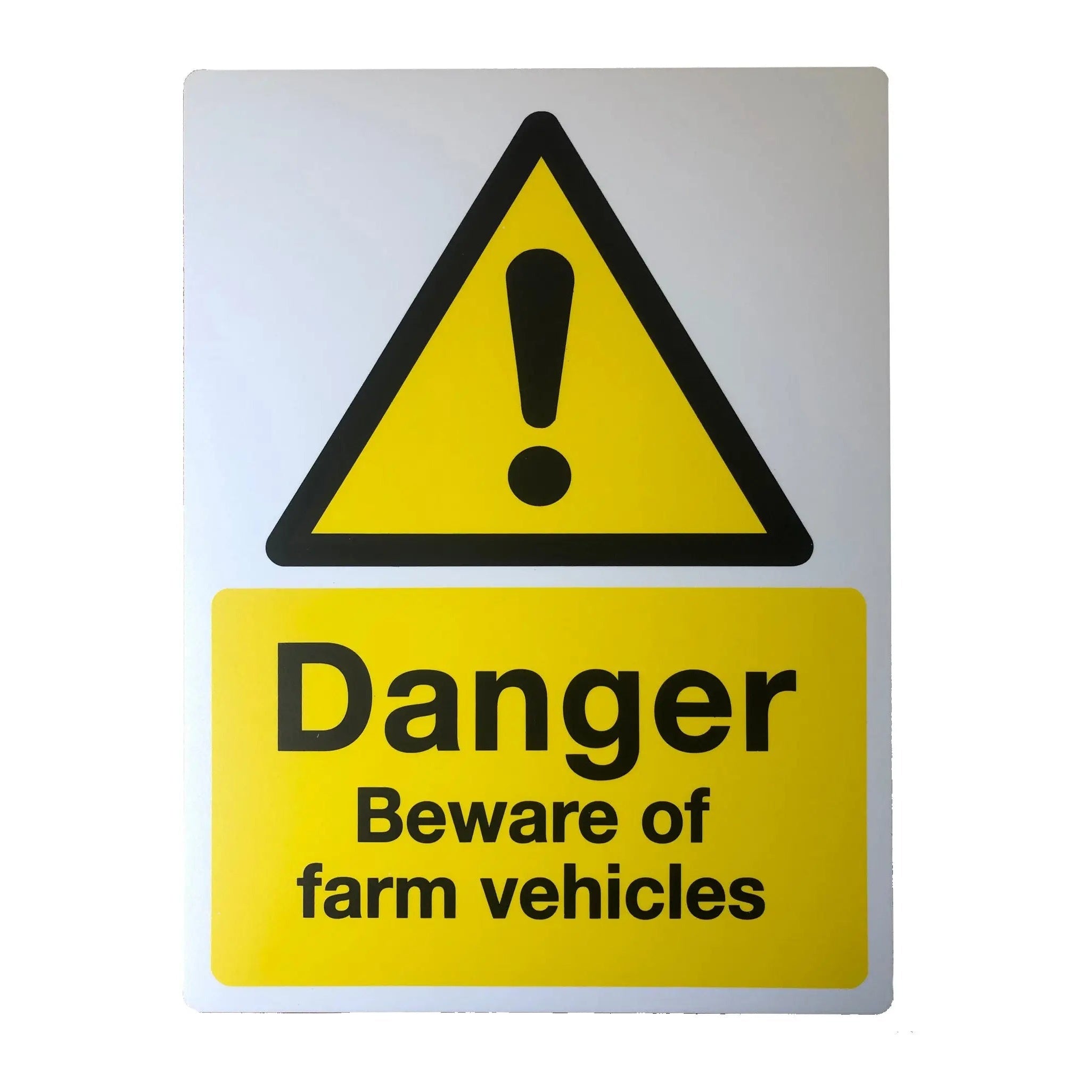 Danger Beware of Farm Vehicles Sign 300 x 400mm