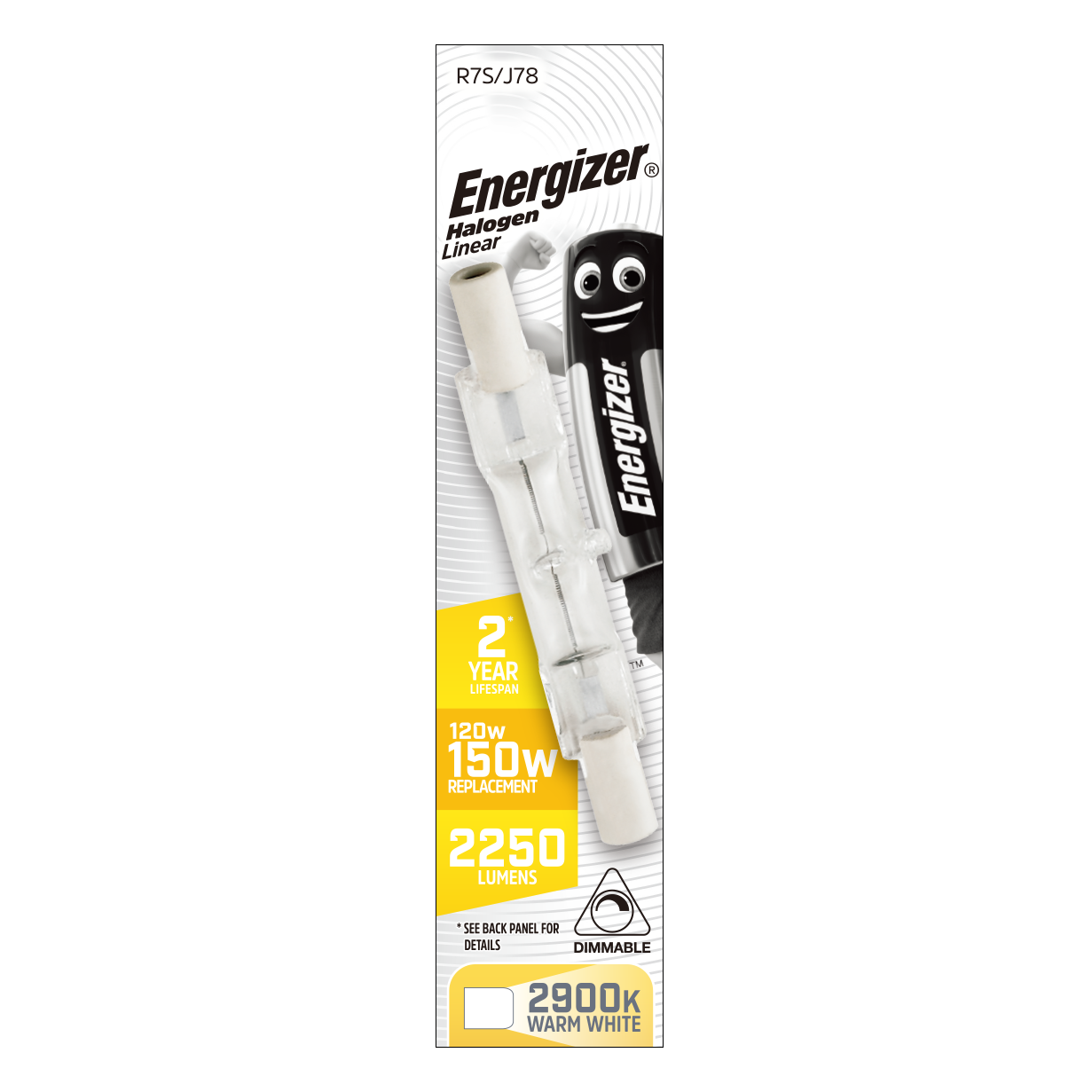 Energizer R7S 120W 78mm 2250 Lumens - 2900K Warm White Energizer