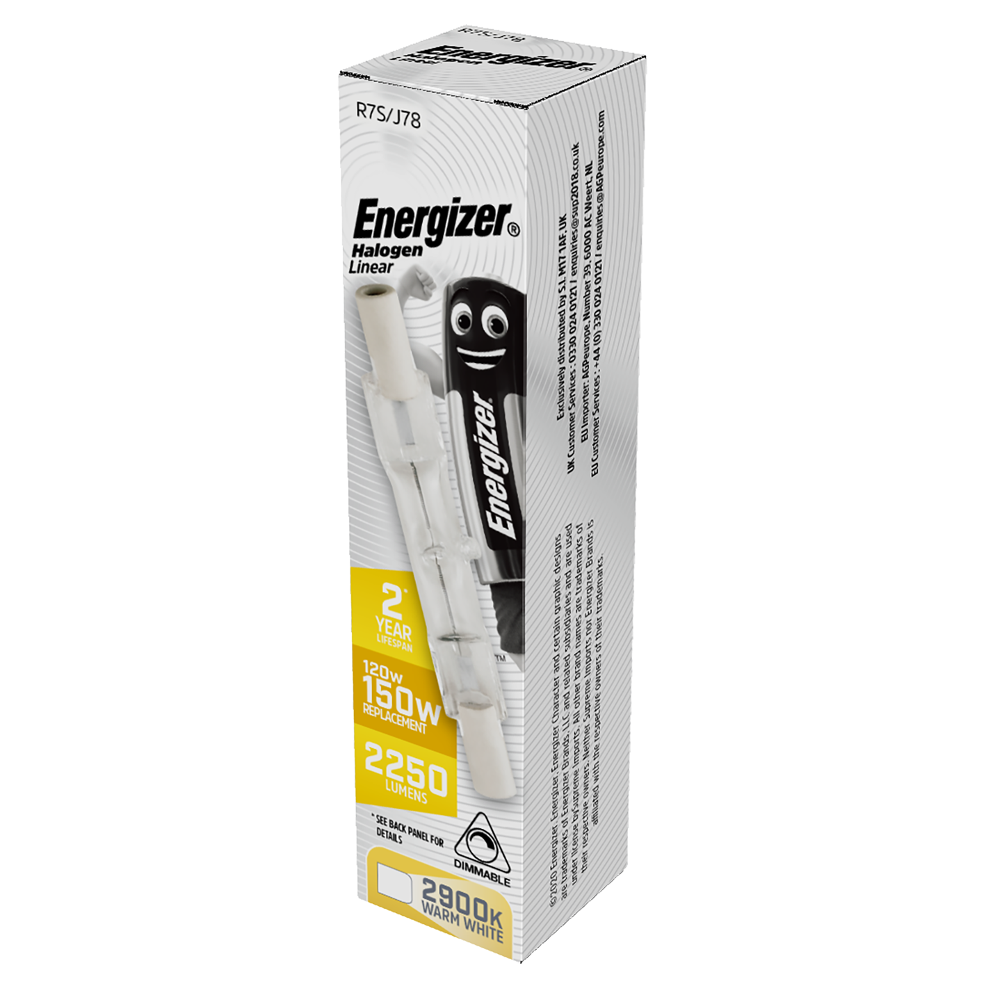 Energizer R7S 120W 78mm 2250 Lumens - 2900K Warm White Energizer