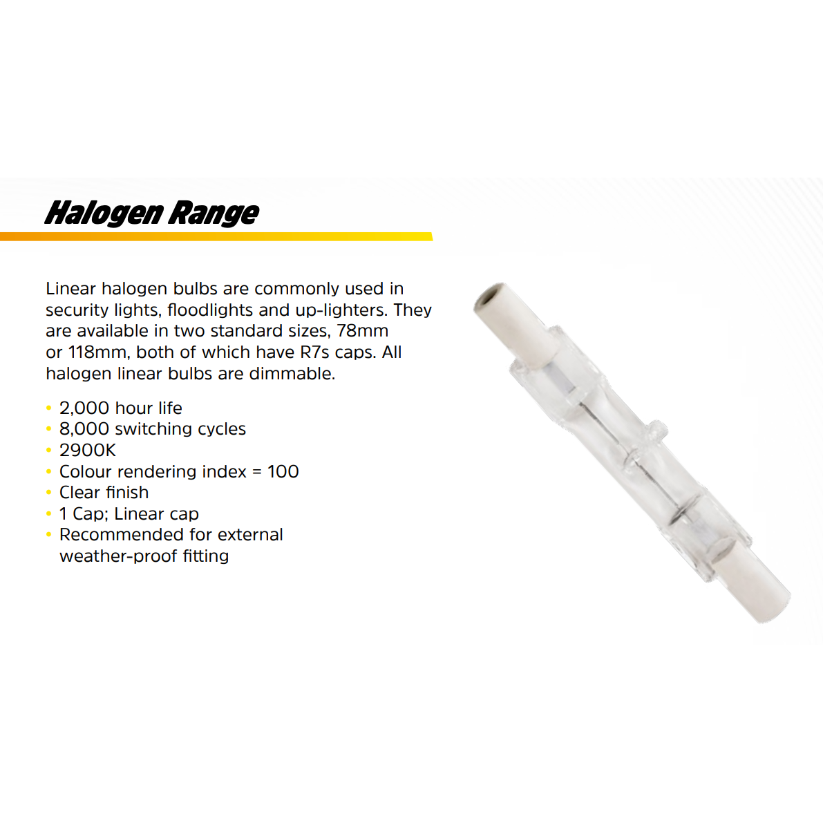 Energizer R7S 120W 118mm 2250 Lumens - 2900K Warm White Energizer