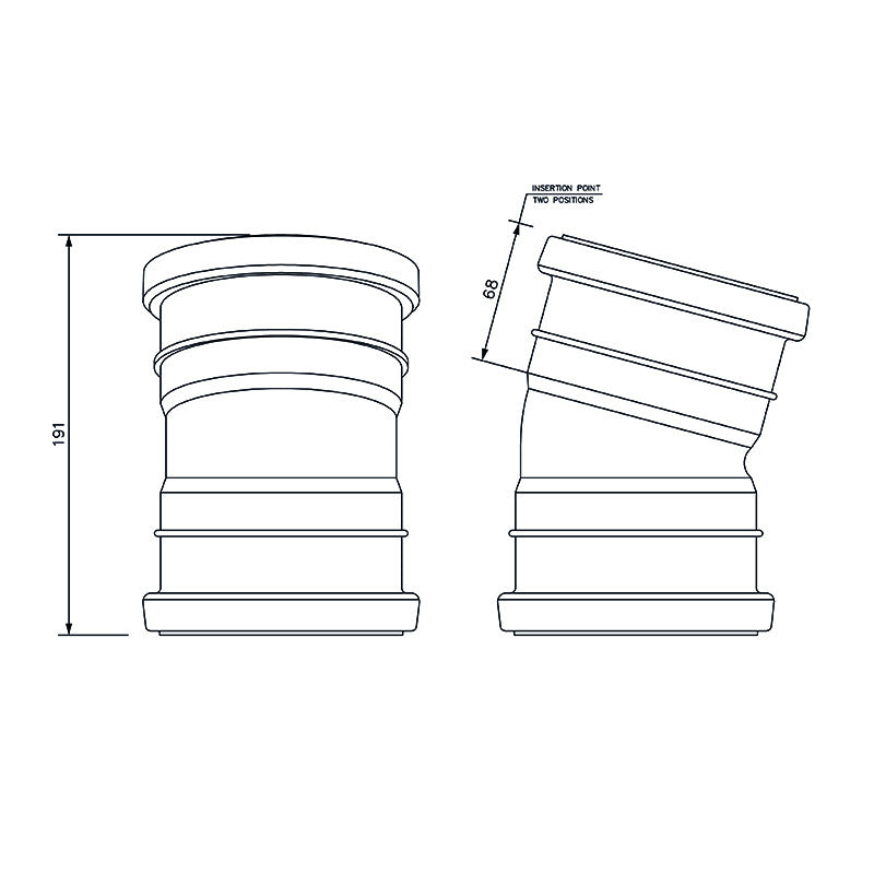 FloPlast 110mm Double Socket Bend 15*