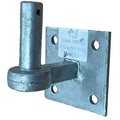 Gate Hook on Plate Galv 4 x 4 inch - 7/8" (23mm) Pin