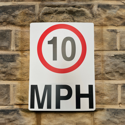 10 mph Sign 400 x 300mm