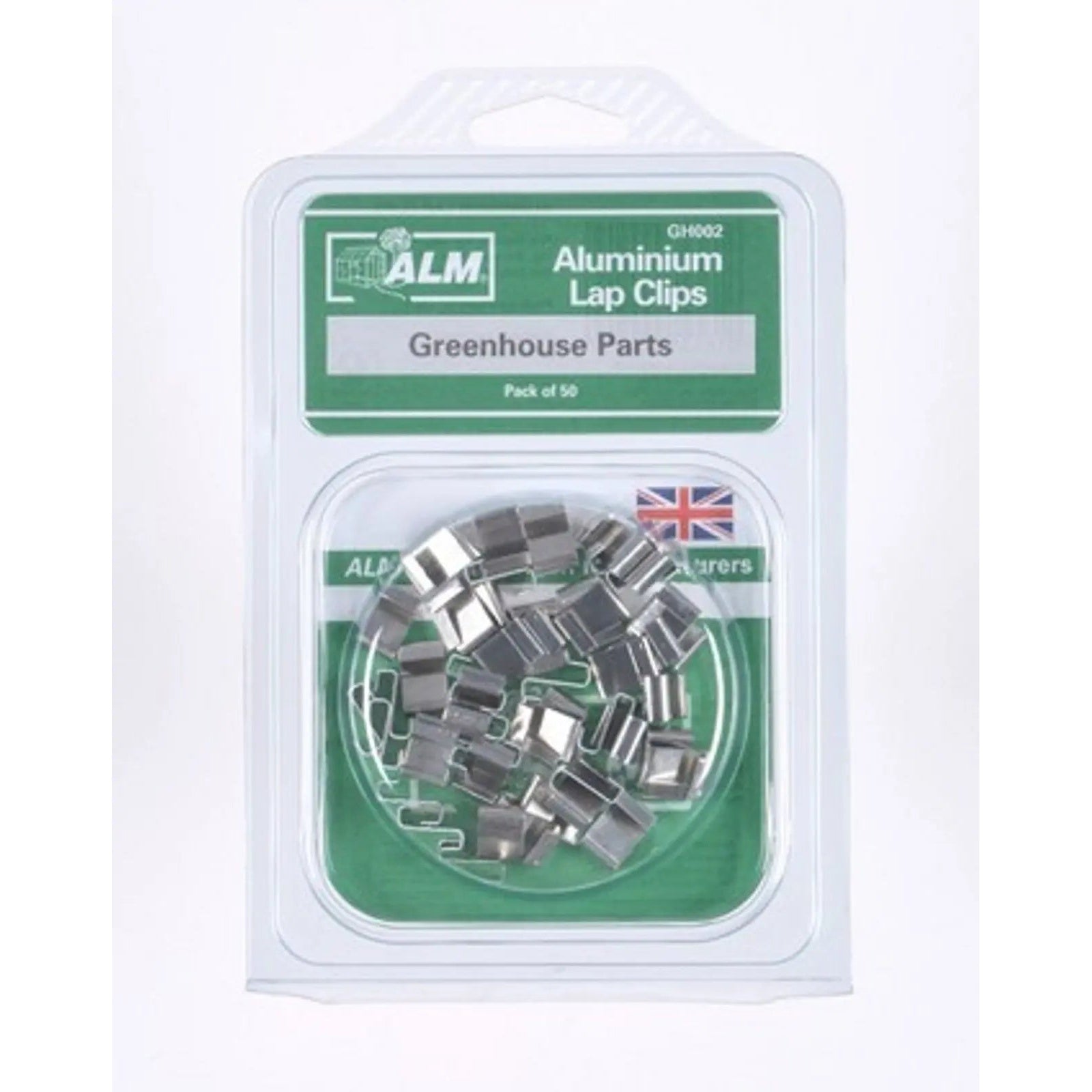 Greenhouse Aluminium Lap Clips Pack of 50 GH002 ALM