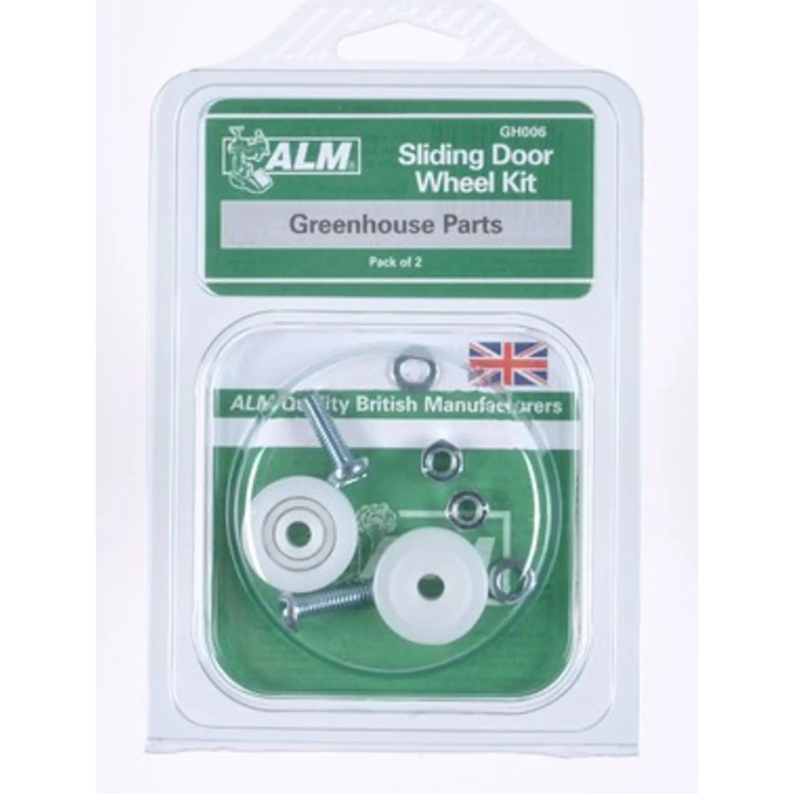 Greenhouse Sliding Door Wheel Kit Pack of 2 GH006 ALM