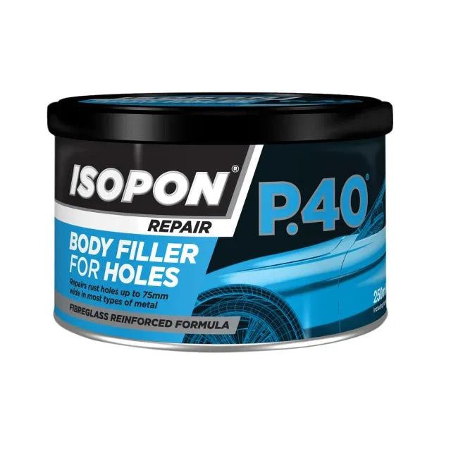 Isopon P40 Glass Fibre Repair Body Filler Tin 250ml Isopon
