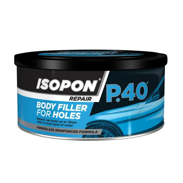 Isopon P40 Glass Fibre Repair Body Filler Tin 600ml Isopon