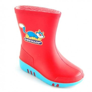 Kids Dunlop Wellingtons - Red Dunlop