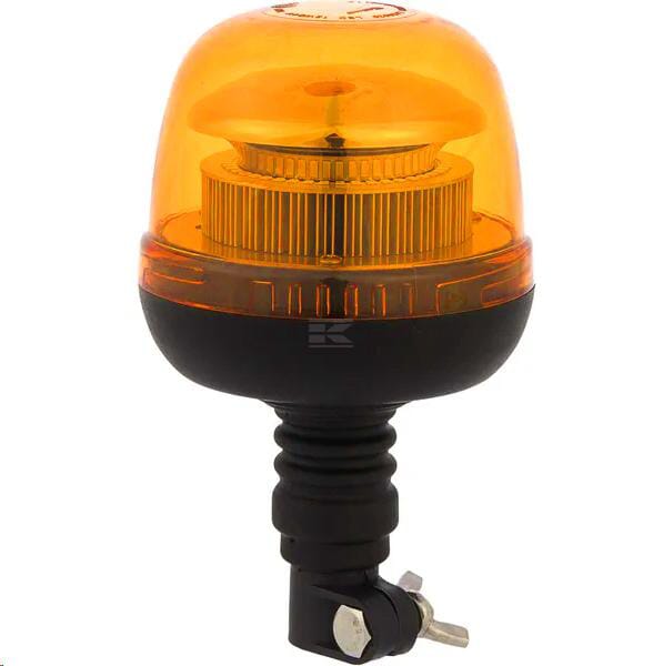 Kramp Warning beacon LED, 24W, 12-24V, amber, flexible pole mount, Ø 128mm x215mm