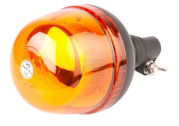 Kramp Warning beacon LED, 24W, 12-24V, amber, flexible pole mount, Ø 128mm x215mm