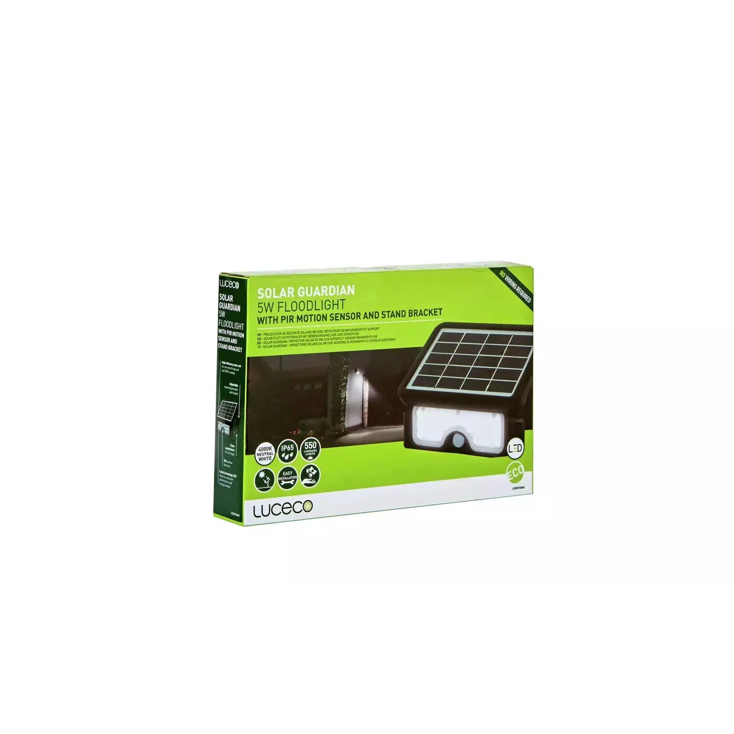 Luceco Solar Guardian 5w Floodlight with PIR Sensor Luceco