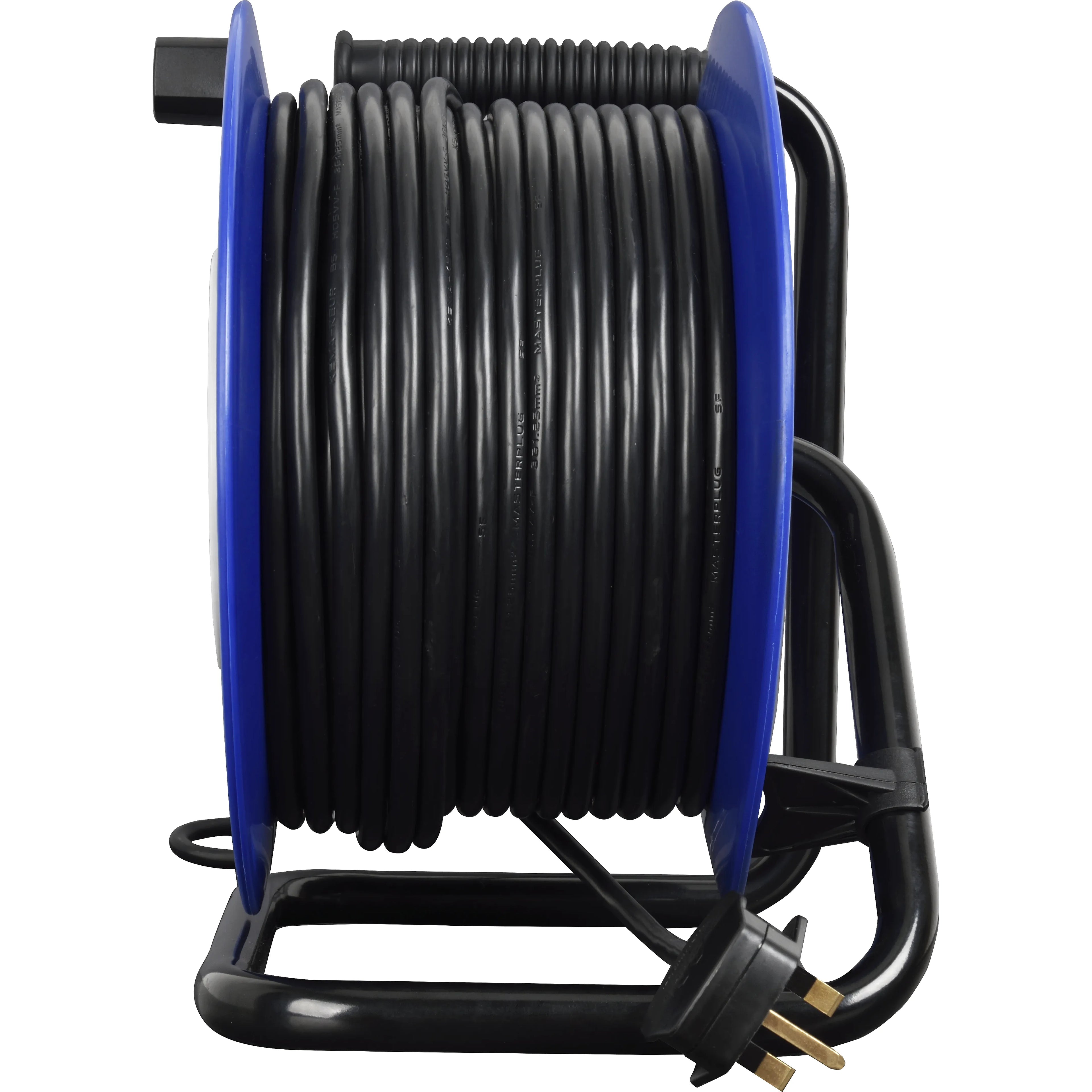 Masterplug 4 Plug Open Cable Extension Reel 50 Metres Masterplug