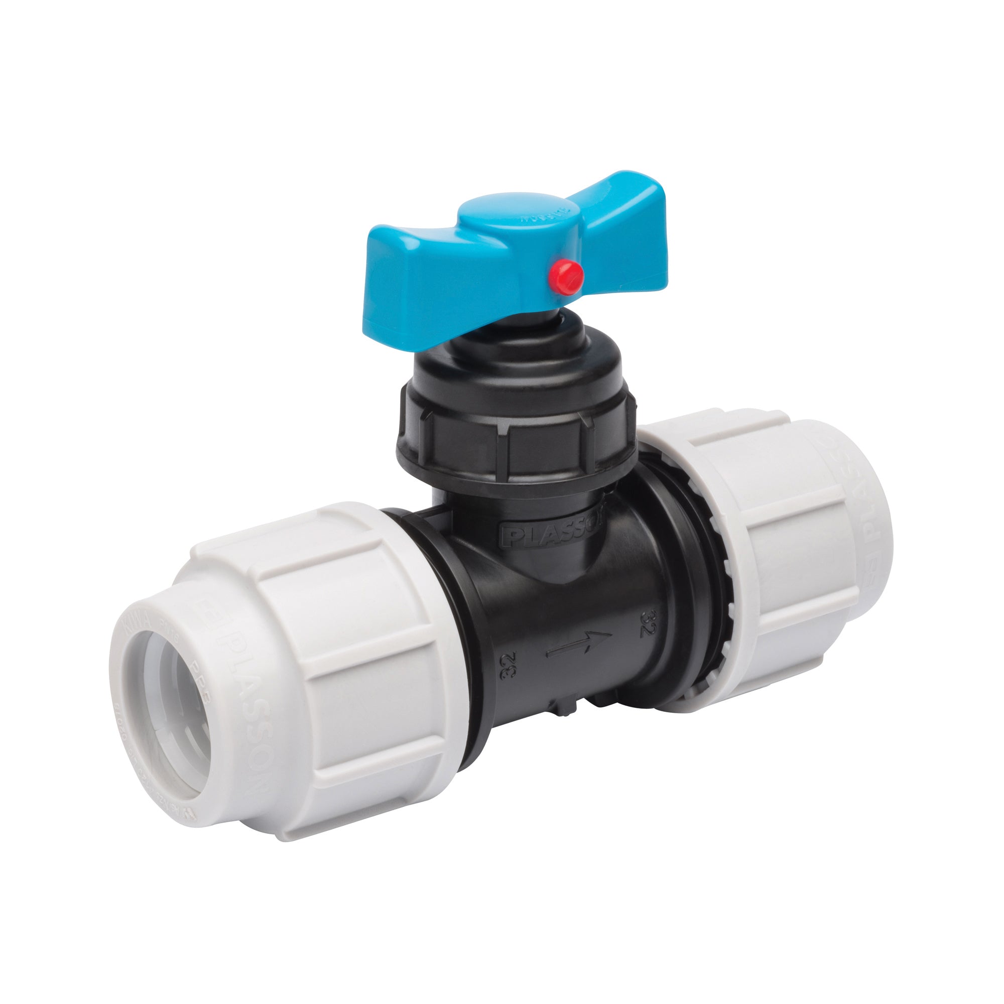 Plasson Compression Stoptap MDPE to MDPE - 32mm x 32mm Plasson