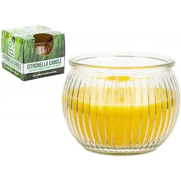 Roots & Shoots Citronella Candle - Boxed in Ribbed Glass Jar Roots & Shoots