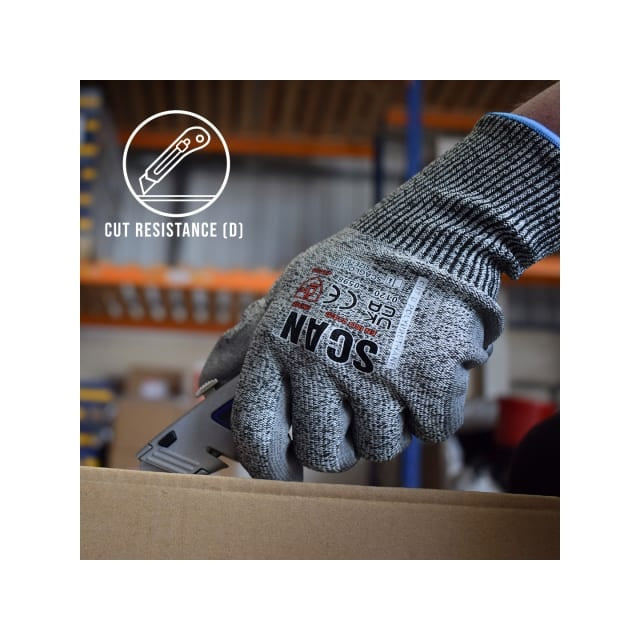 Scan PU Palm Cut D Gloves - XXL Scan