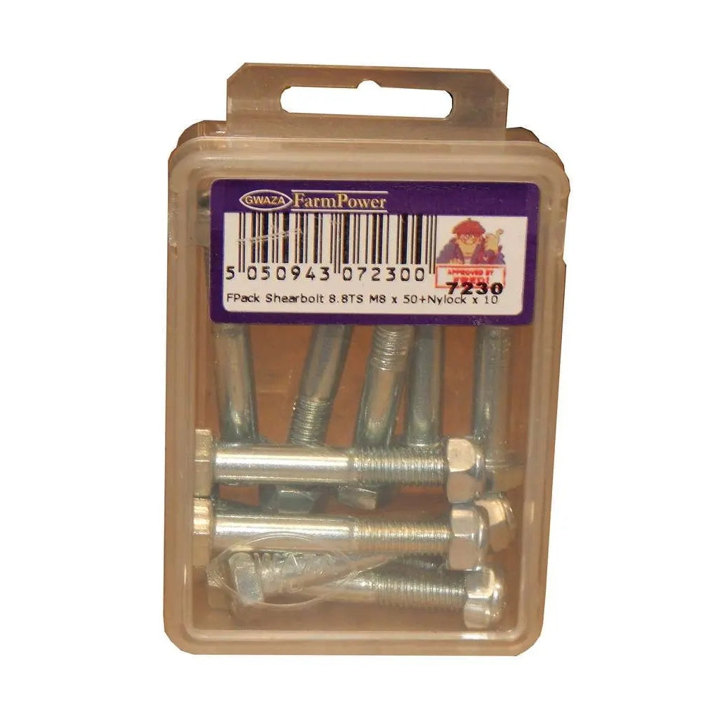Shearbolt 8.8TS M6x45+Nyloc nut (10 pack)