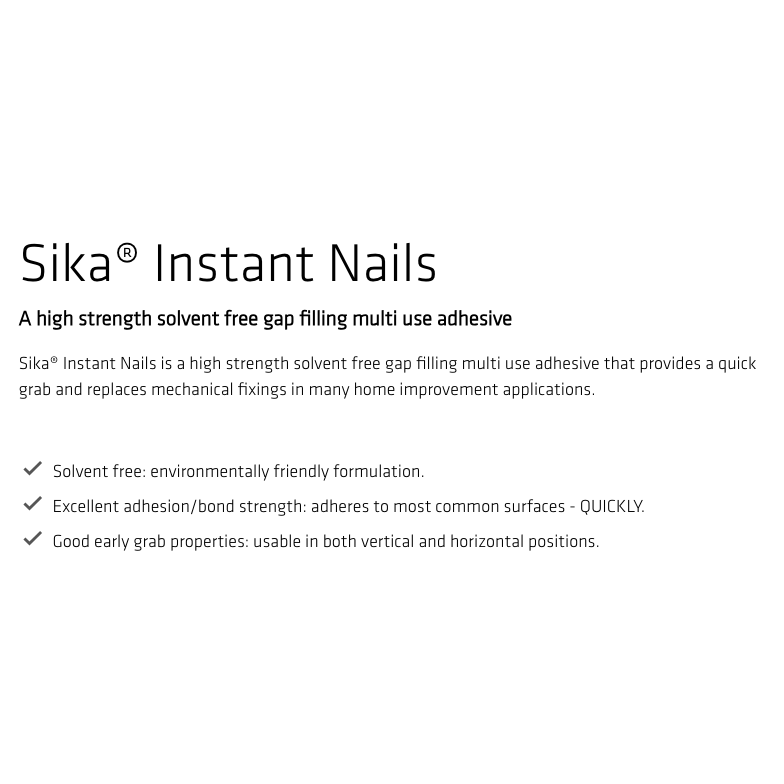 Sika Instant Nails Tube 290ml Sika